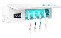 Стерилизатор для зубных щеток с аккумуляторной батареей настенный с таблом обратного отсчета времени (музыкаль