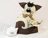 Грілка на чайник Кіт із прихваткою., фото 3