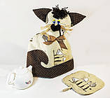 Грілка на чайник Кіт із прихваткою., фото 2