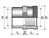 Муфта SO17 d.63x2" ПВХ з армованою внутрішньою різьбою, фото 2