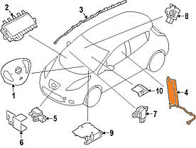 Подушка безпеки airbag сидіння ліва Nissan Leaf ZE0 / AZE0 (10-17) K85H1-3NC0A, фото 4
