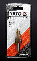 Свердло по металу ступеневу титанове 4-22 мм YATO (10 ступенів)