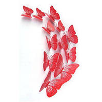 Червоні метелики на магніті - 12шт.