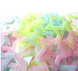 Фосфорні зірочки декоративні 40шук 5 см різнобарвний, фото 2