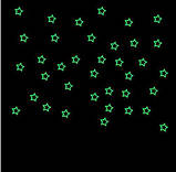 Фосфорні зірочки декоративні 40шук 5 см різнобарвний, фото 3