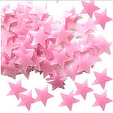 Фосфорні зірочки на стелю 95 штук 3 см рожевий, фото 2