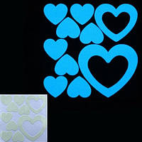 Сердечка світяться в темряві 10*10см