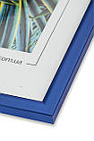 Рамка для фото 15х21 А5 з пластику - яскравий Синій металік - з склом, фото 3