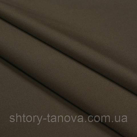 Декоративна тканина для штор однотонна коричнева, фото 1