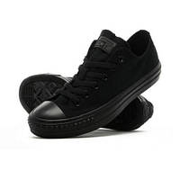 Женские/мужские кеды Converse All Star Чёрные Монохром Низкие Monochrome Black low