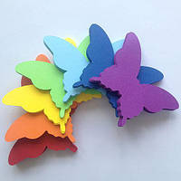 Набор 3д бабочек Радуга (разноцветные картонные) 3Д-бабочки декоративные матовая картон Комплект 63 шт.