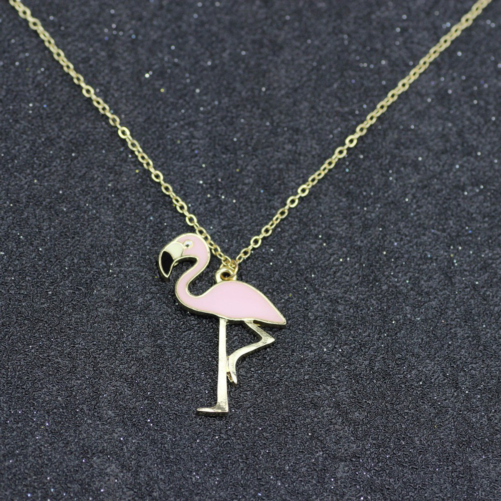 Кулон підвіска Фламінго, з ланцюжком