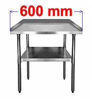 Стіл робочий з нержавіючою сталі з 3 - ма бортами 60 x 60 см