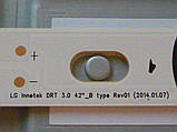 Світлодіодні LED-лінійки (стрінги) LG Innotek DRT 3.0 42"_(A)(B) type Rev01 (матриця LC420DUE-FGA4) Б/В, фото 5
