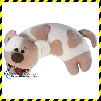 Дизайнерська дорожня подушка-підголівник Silenta Песик (коричневі плями).