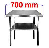 Стіл робочий з нержавіючої сталі 70 x 70 см