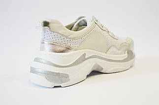 Кросівки жіночі біло-сріблясті Tucino 36 розмір, фото 2