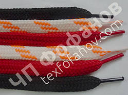 Шнурки полегшені 6 мм кольорові 160 см, від 50 пар