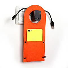 Кишені д/зарядки телеф.на застібці Digital Wool помаранчевий