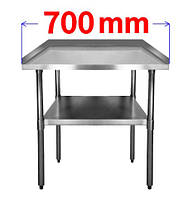 Стіл робочий з нержавіючої сталі з бортиком 70 x 70 см