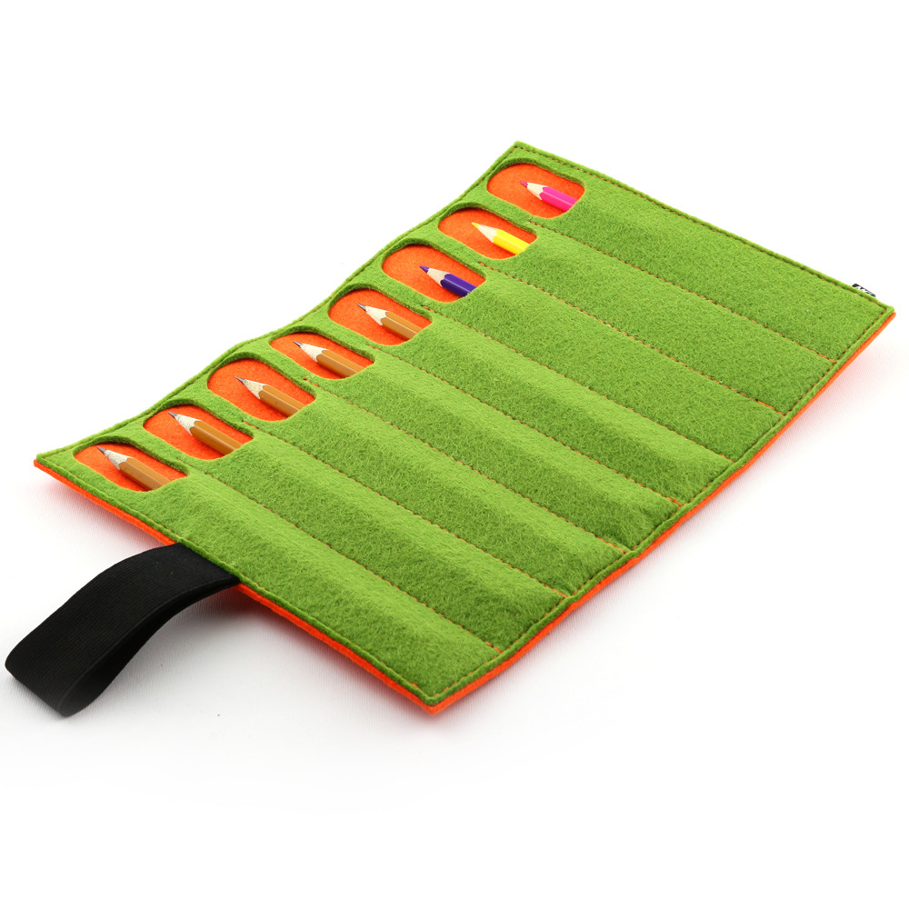 Чехол для карандашей Digital Wool 8 (Color) зелено-оранжевый - фото 1 - id-p631271668
