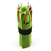 Чехол для карандашей Digital Wool 8 (Color) серо-салатовый