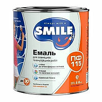 Эмаль алкидная по дереву и металлу ПФ-115 ТМ Smile Стандарт БЕЛЫЙ2.8кг