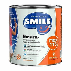 Емаль алкідна  по дереву і металу ПФ-115 ТМ Smile БЕЖЕВИЙ 2.8кг