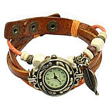 Вінтажний годинник-браслет жовтогарячий, фото 2