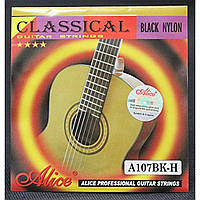 Струни для класичної гітари Alice A107BK-Н (Чорний Нейлон)