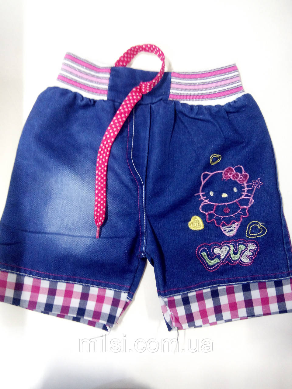 Шорти для дівчинки Янголятко №13 , Love синій джинс 7