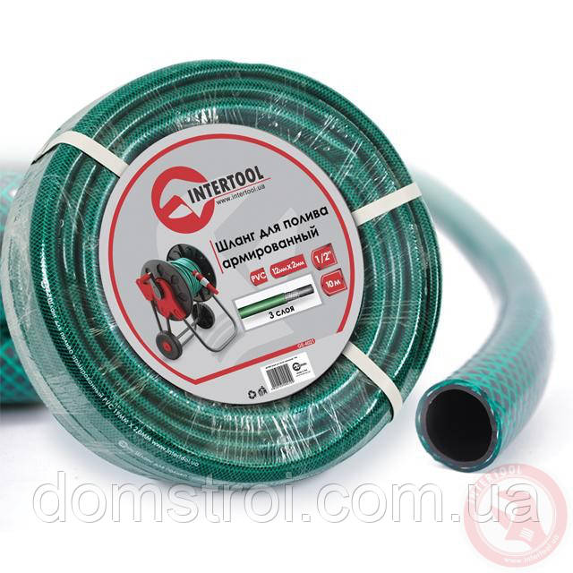 Шланг для поливання 3-шаровий 3/4", 30 м, армований PVC INTERTOOL GE-4045