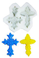 Молд силіконовий для мастики та шоколаду Хрестики 7,5 см 6,5 см