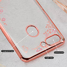 TPU чехол Rose со стразами для Oppo R15 (2 цвета), фото 6
