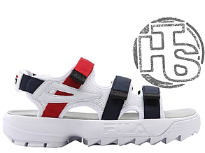 Чоловічі сандалії Fila Disruptor 2 Sandal White Red Blue FS1HTZ3082X