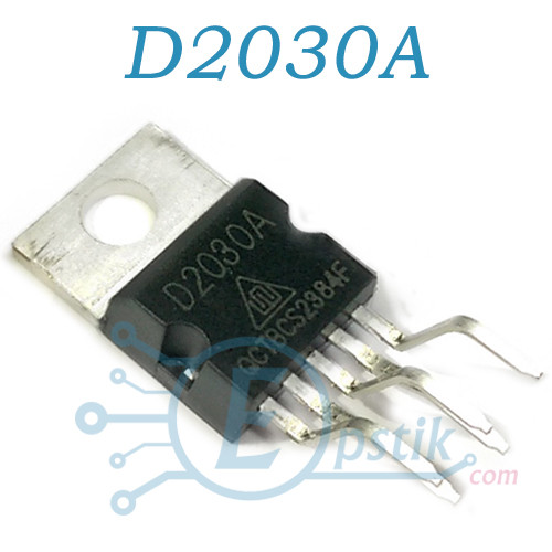 D2030A, одноканальний HI-FI підсилювач потужності класу АВ, 14Вт, ± 18В, 3.5 А, TO220-5