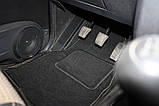 Коврики в салон для Mercedes Iveco Stralis, узкая кабина текстильные Черные серые бежевые (Record) середина, фото 3