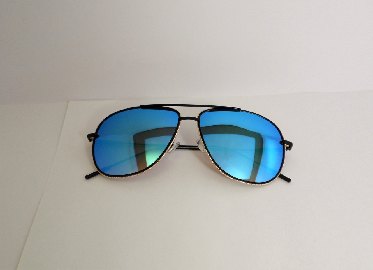 Синие солнцезащитные очки "капелька" в стильной оправе - фото 9 - id-p684697985