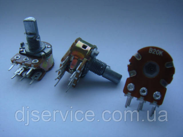 Потенціометр WH148 для пультів b20k (20kb) 15mm
