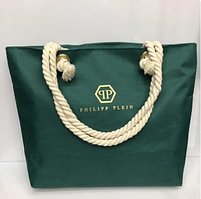 Пляжна сумка з логотипом Philipp Plein. Зелена