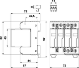 Обмежувач перенапруги УЗІП SALTEK SLP-275 V/3S+1 , фото 4