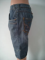 Бриджі чоловічі джинсові SLIM FIT, фото 4