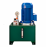 Станція: бак 75л, 17.8 см3/об, 23.8 л/хв, 180 бар, 9.2 кВт, 1440 об/хв, 3 ф. виходи Р і Т., фото 6