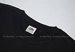 Футболка чорна чоловіча щільна м'яка Ringspun premium T Fruit of the Loom 2XL, фото 3