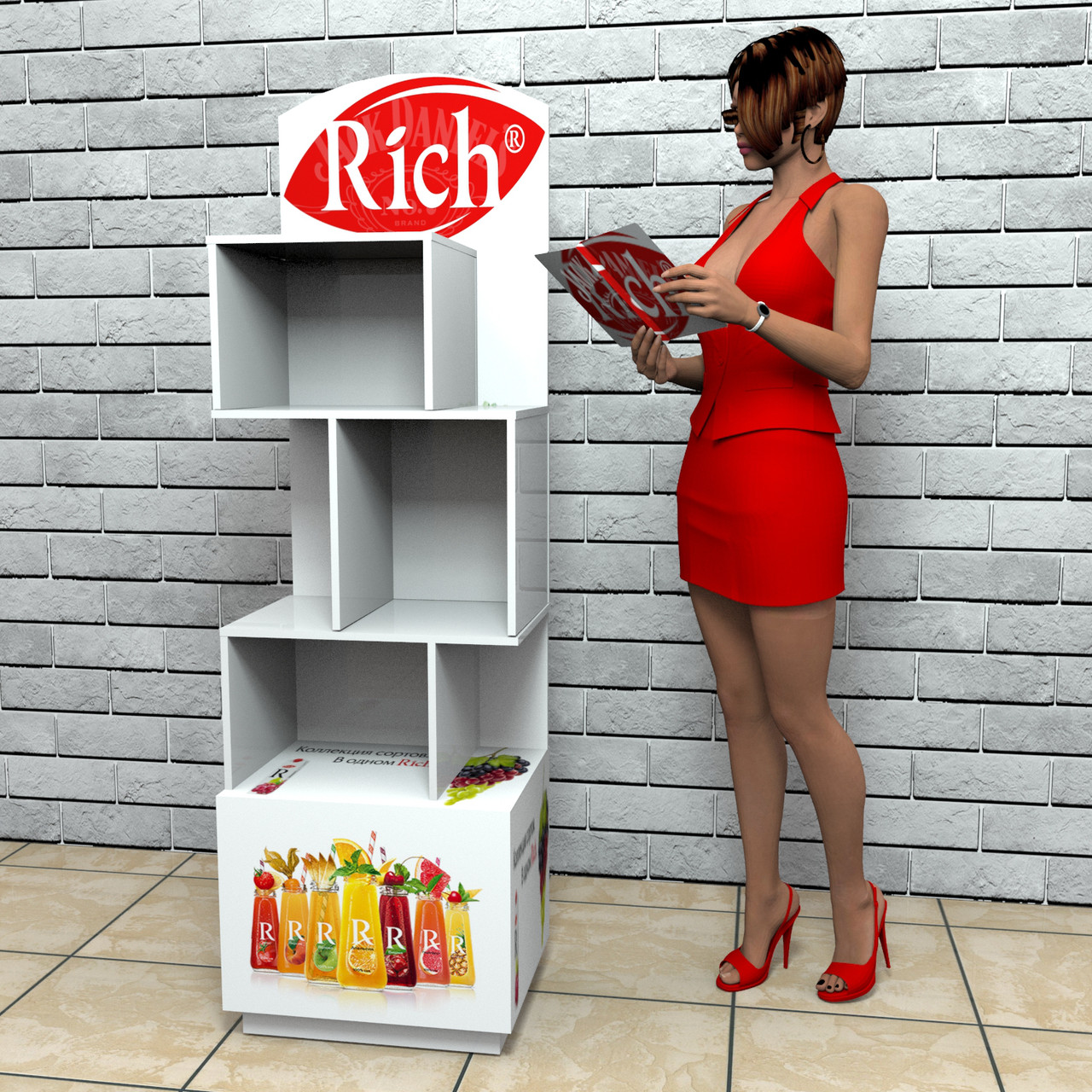 Виробництво 🛒 рекламних стійок для соку Rich
