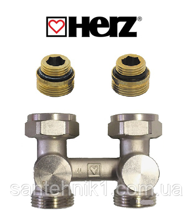 Вузол нижнього під'єднання HERZ 3000-RL-1 прямий 1/2", фото 1