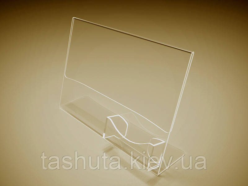 Горизонтальна підставка для меню А3 з кишенею для візиток (Стінка акрилу: 1,8 мм; )