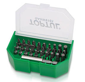 Набір біт 1/4" SL;PH;PZ;TORX;HEX +магнітний тримач 31ед. Toptul GAAW3101