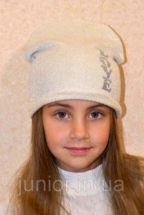 Шапка весняна для дівчинки "Love" 52р, фото 1
