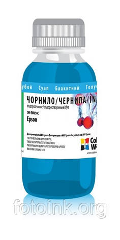 Чорнила ColorWay Epson TX650 Cyan EW650C (100 мл) для 6-и кольорових принтерів, фото 2